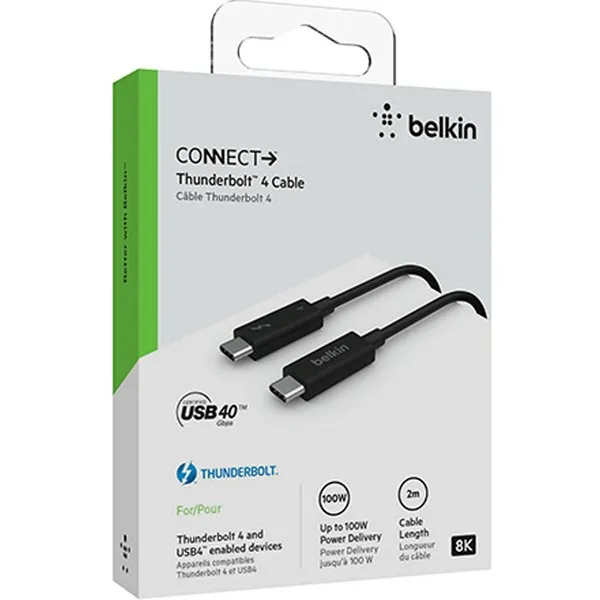 Belkin Thunderbolt 4 Cable 2m (100W, 40Gbps)